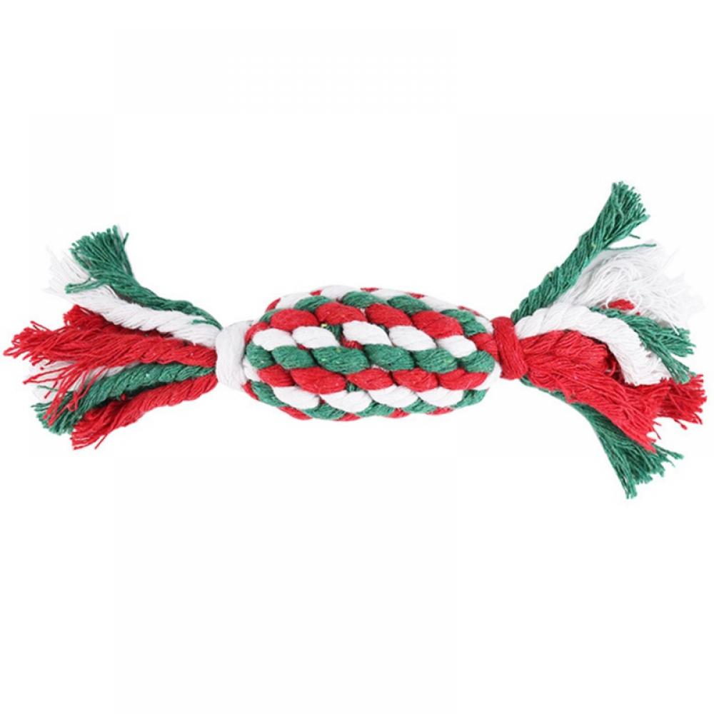 CHRISTMAS DOG ROPE TOY - CANDY