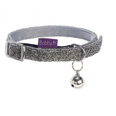 BOBBY DISCO CAT COLLAR - SILVER / XS