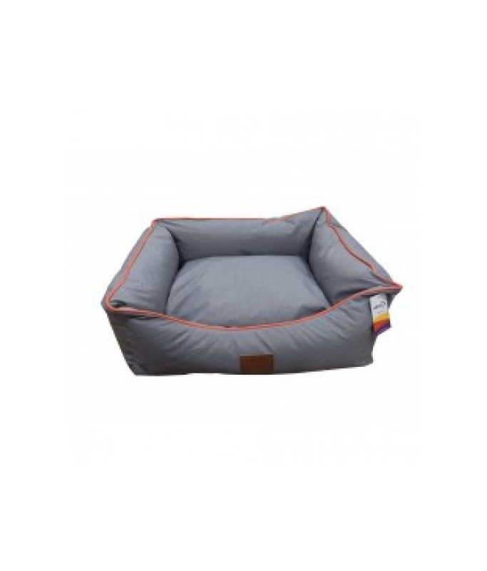 Catry Pet Cushion Cozy Black Stylish Orange Lined - 60x50x20cm