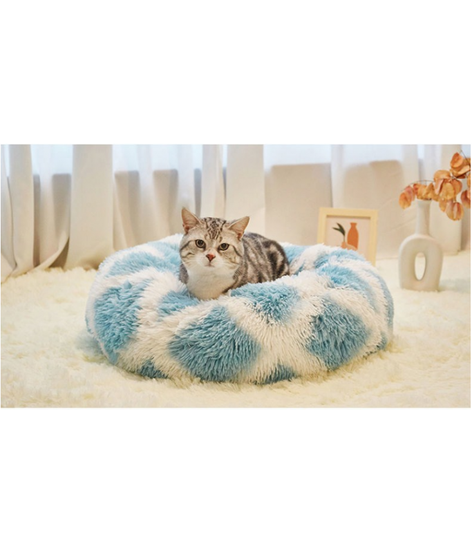 Pado Pet Fluffy Donut Cushion - Pattern (70x20cm)