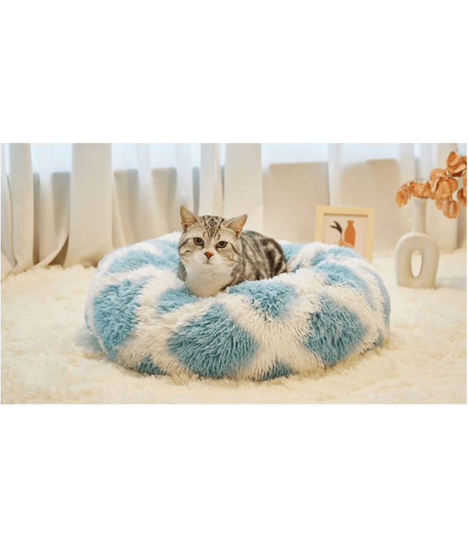 Pado Pet Fluffy Donut Cushion - Pattern (70x20cm)