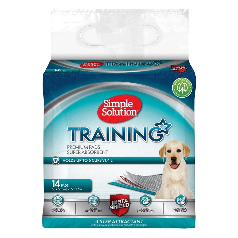 Simple Solution Premium Dog and Puppy Training Pads Pack of 14