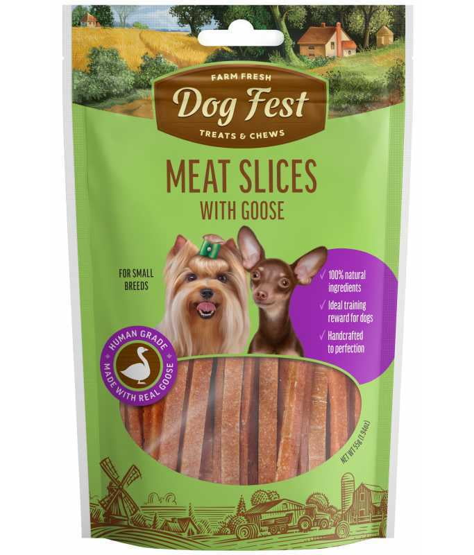 Dog Fest Slices With Goose For Small Breeds - 55g (1.940z) Dog Fest Slices With Goose For Small Breeds - 55g (1.940z)