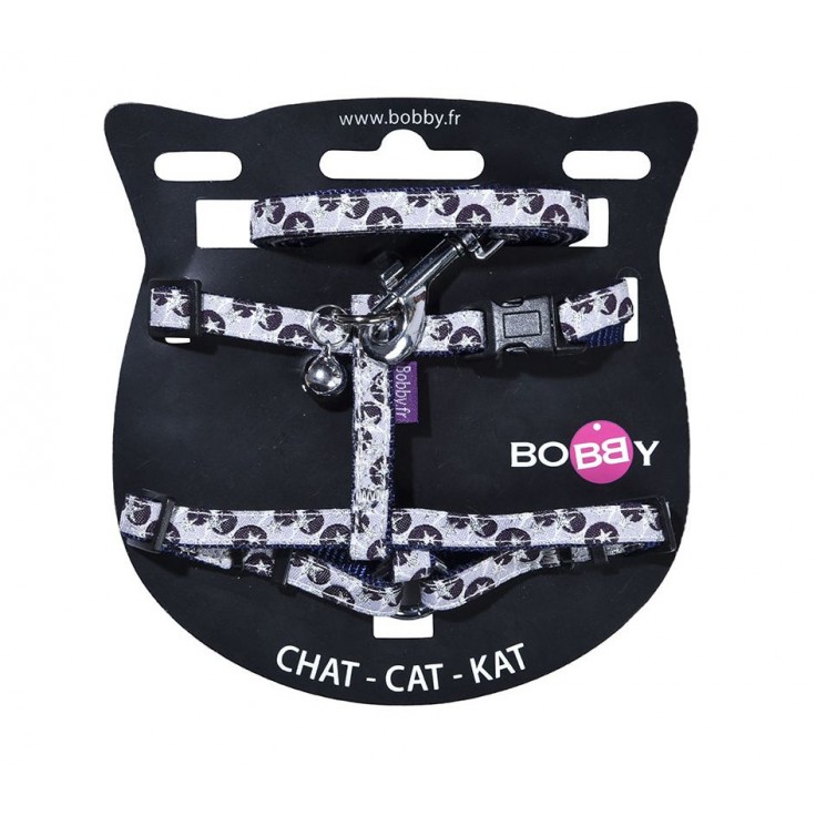 BOBBY CONFETTI CAT HARNESS & LEAD - MAUVE / XS