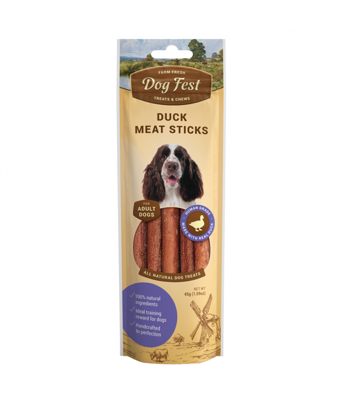 Dog Fest Duck Meat Sticks For Adult Dogs TREAT - 45g (1.59oz)