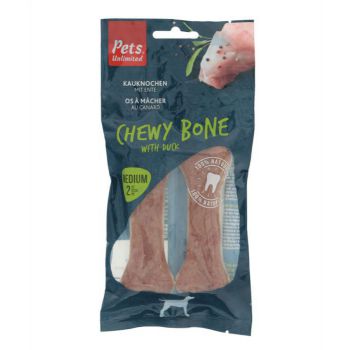 Pets Unlimited Chewy Bone with Duck Medium 2pcs (Dog Treat)