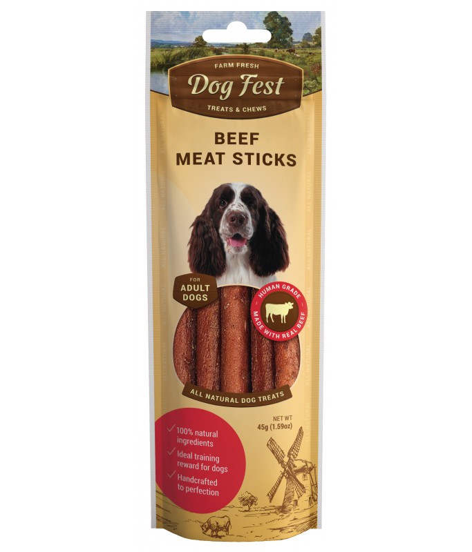 Dog Fest Beef Meat Sticks For Adult Dogs TREAT - 45g (1.59oz)