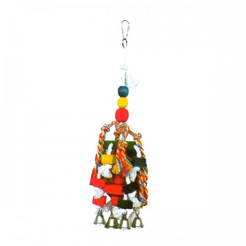 PADO HANGING TOY F/LARGE BIRDS W/BELLS 15.7"