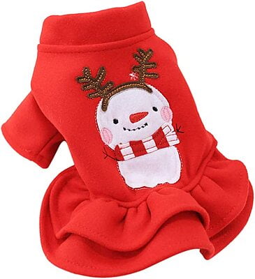 DOG CHRISTMAS WINTER DRESS - SMALL