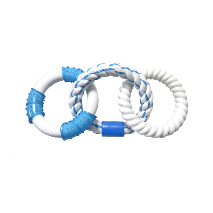 CHOMPER TRIPLE RINGS ROPE - BLUE