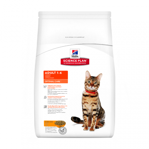 Hills Science Plan Feline Adult Optimal Care w/ Chicken 5KG