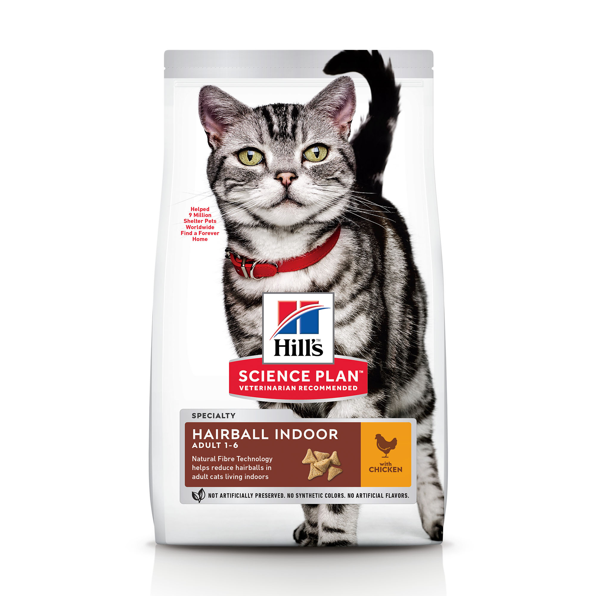 Hills Science Plan Adult  Cat Hairball Indoor Control w/Chicken 1.5kg