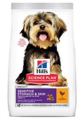 Hills Science Plan Canine Adult Sensitive Stomach & Skin Small & Mini w/Chicken 1.5kg