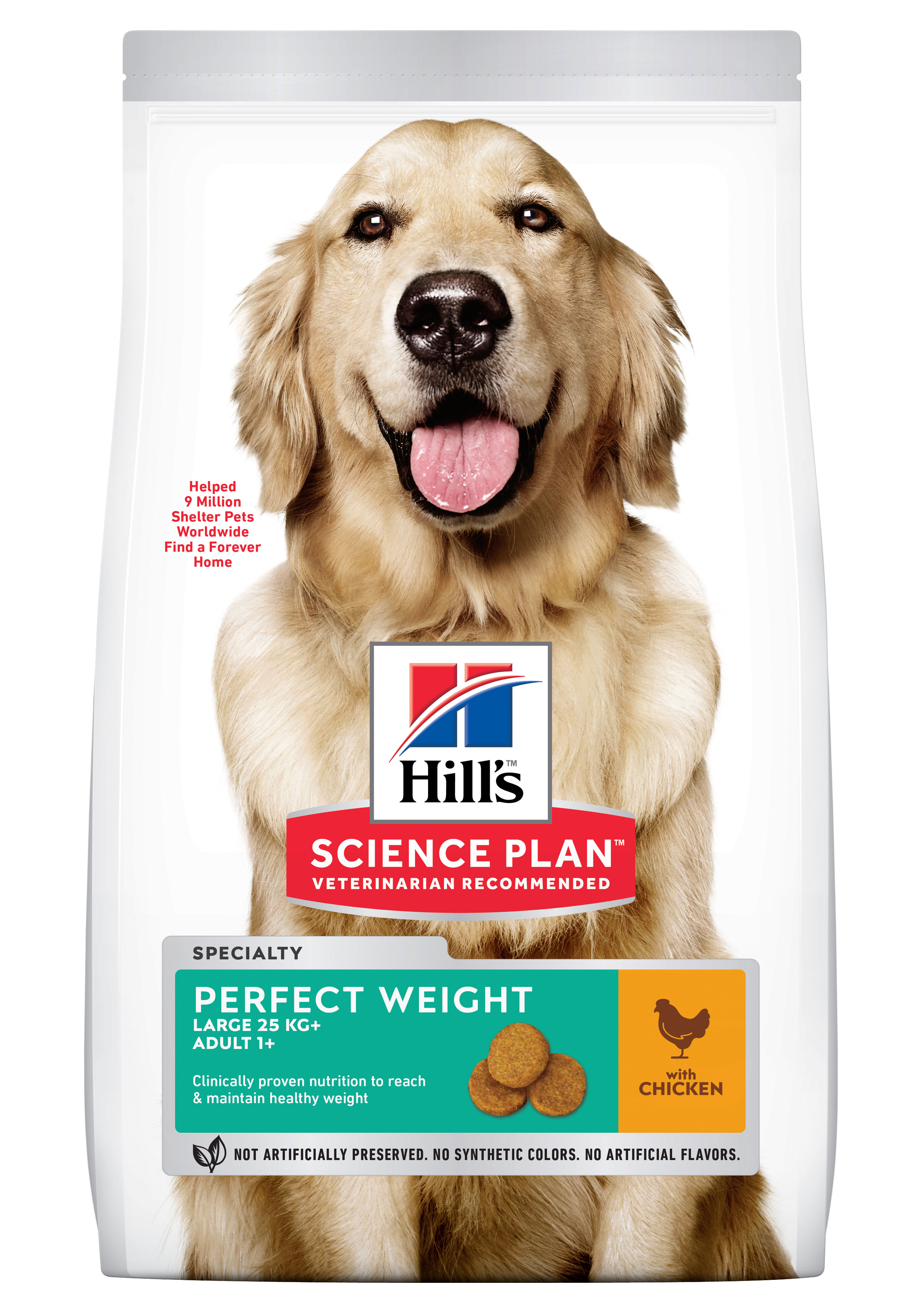 Hills Science Plan Canine Adult Perfect Weight Large Breed w/Chicken 12kg