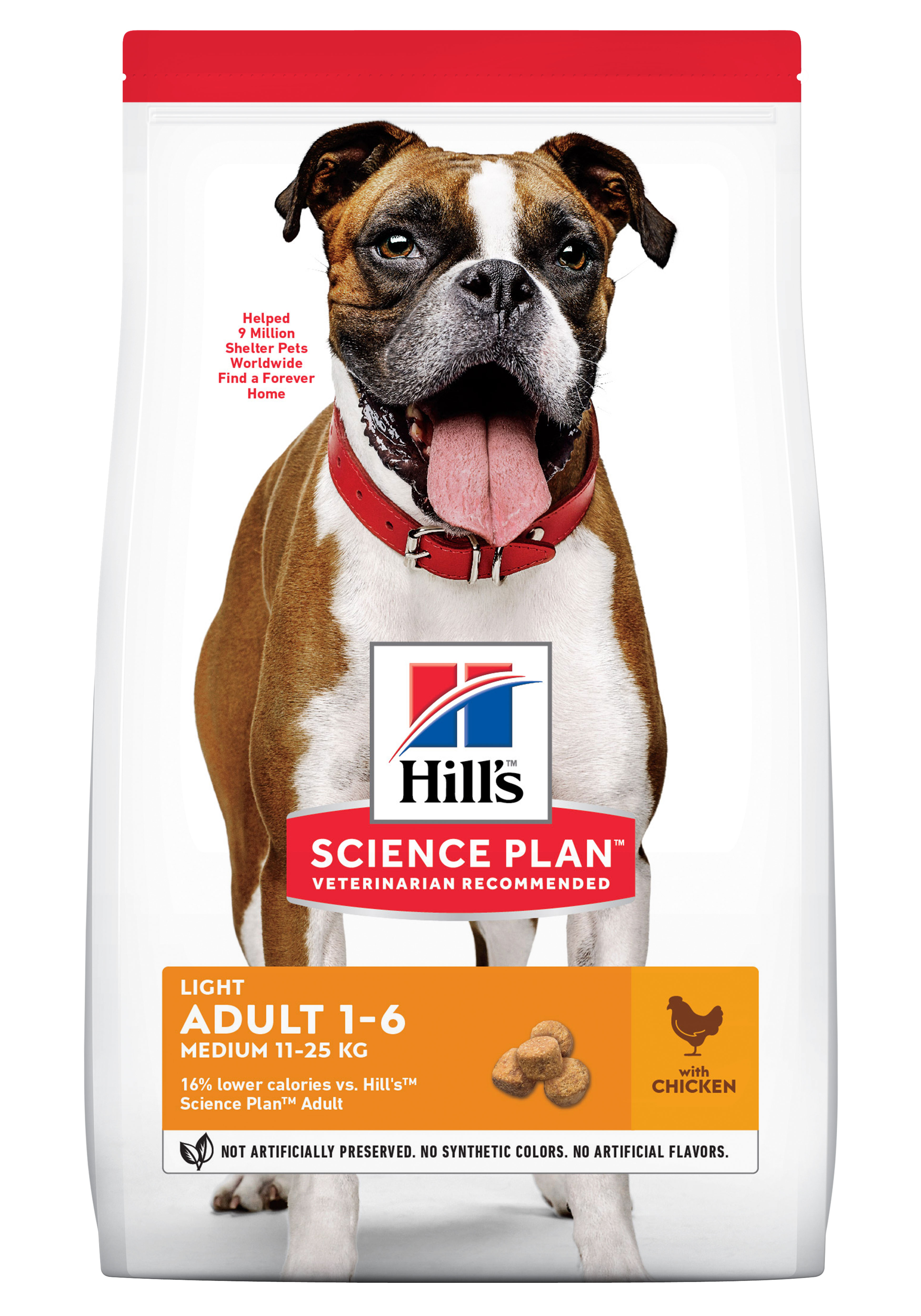 Hills Science Plan Light Medium Adult Dog w/Chicken 14kg