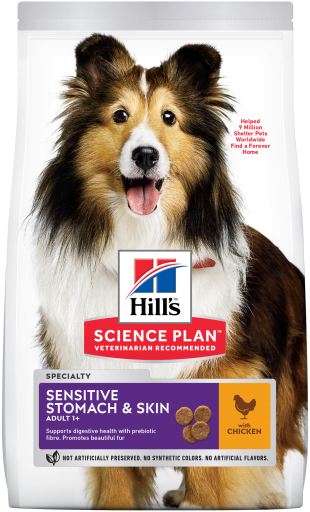Hills Science Plan Canine Adult Sensitive Stomach & Skin Medium w/Chicken 14kg