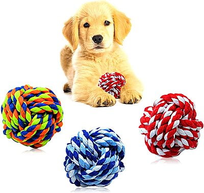 CHRISTMAS DOG ROPE TOY - BALL