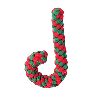 CHRISTMAS DOG ROPE TOY - "J"