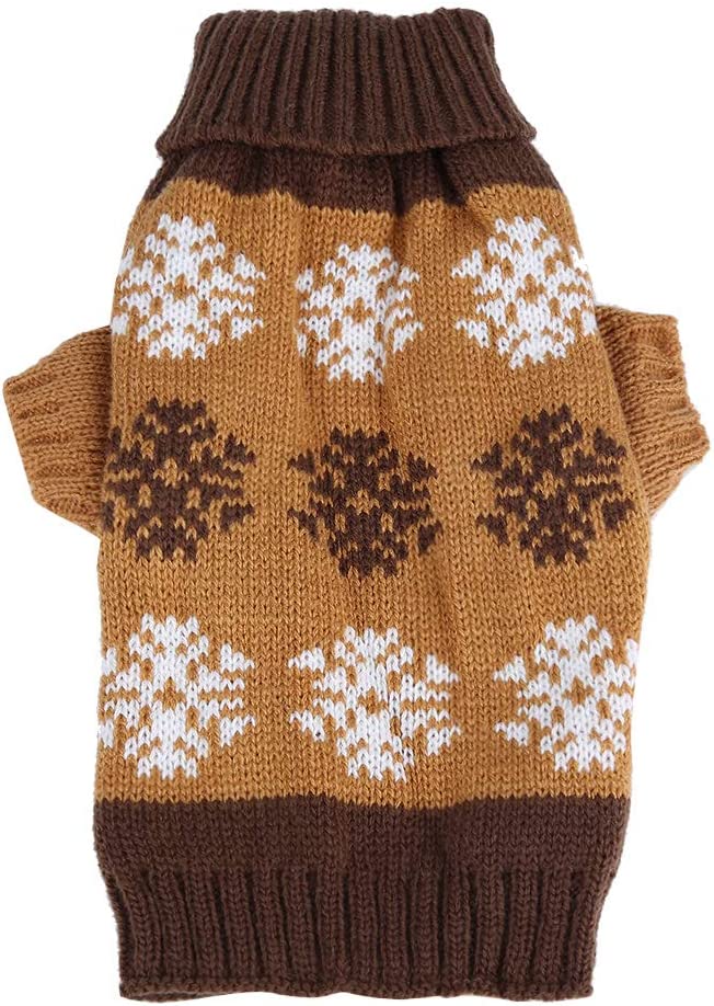 DOG CHRISTMAS KNITTED JUMPER - BROWN