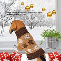 DOG CHRISTMAS KNITTED JUMPER - BROWN DOG CHRISTMAS KNITTED JUMPER - BROWN