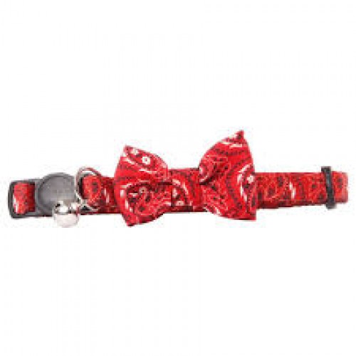 PAWISE CAT COLLAR WITH BOWKNOT—RED:28021