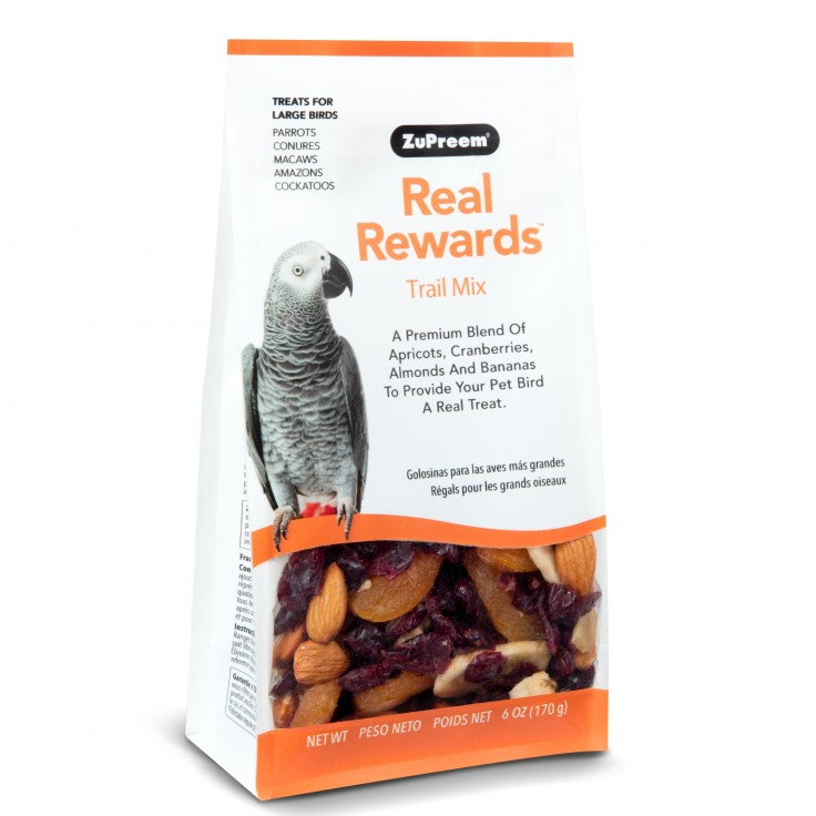 ZUPREEM REAL REWARD LARGE PARROT TREATS - TRAIL MIX 170G