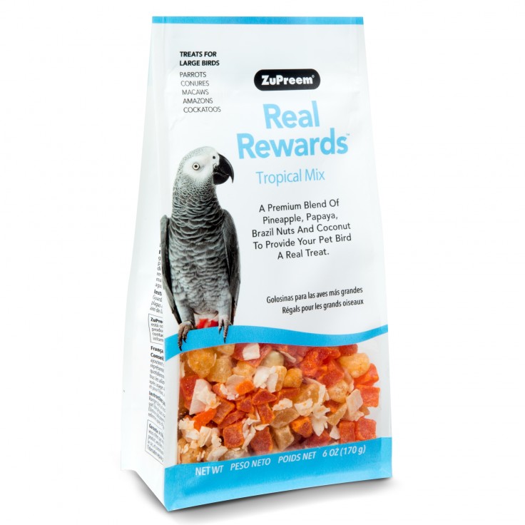 ZUPREEM REAL REWARD LARGE PARROT TREATS - TROPICAL MIX 170G