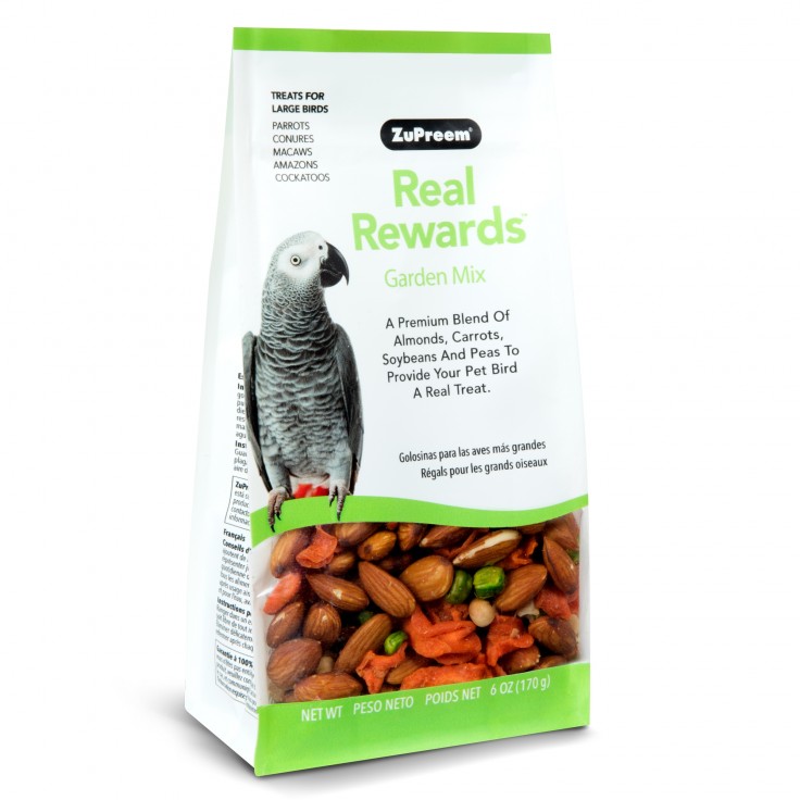 ZUPREEM REAL REWARD LARGE PARROT TREATS - GARDEN MIX 170G