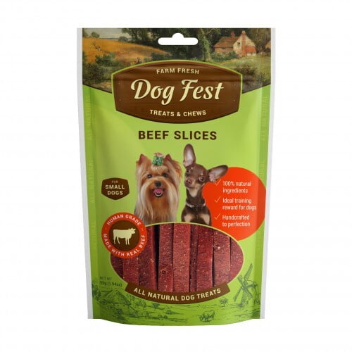 Dog Fest Beef slices for mini-dogs - 55g (1.94oz)