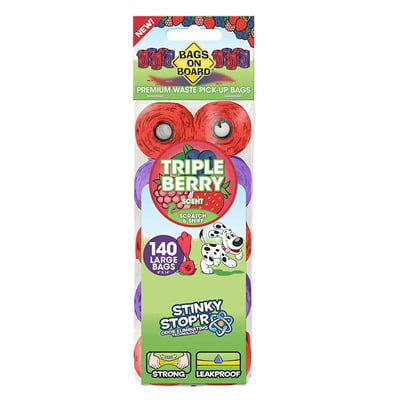 Bags On Board  Refill Bags – Triple Berry 140 bags ( 9 x 14 )