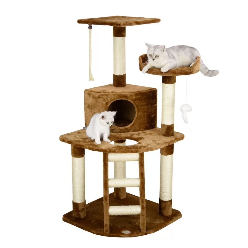 Cat Tree with Ladder & Rope  81x64x121cm