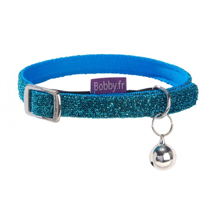 BOBBY DISCO CAT COLLAR - BLUE / XS