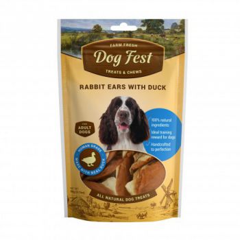 Dog Fest Rabbit ears with duck for adult dogs - 90g (3.17oz)
