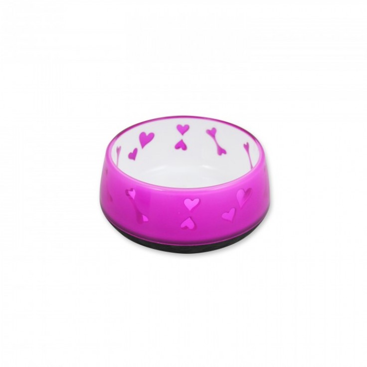ALL FOR PAWS DOG LOVE BOWL - PINK / S
