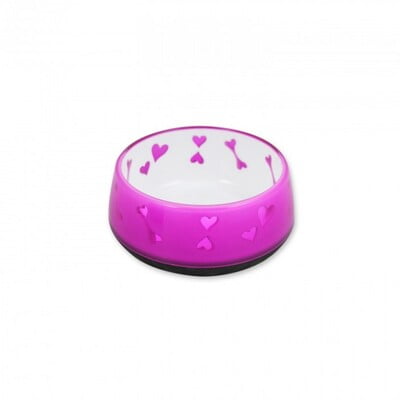 ALL FOR PAWS DOG LOVE BOWL - PINK / S