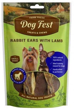 Dog Fest Rabbit ears with lamb for mini-dogs - 55g (1.94oz)