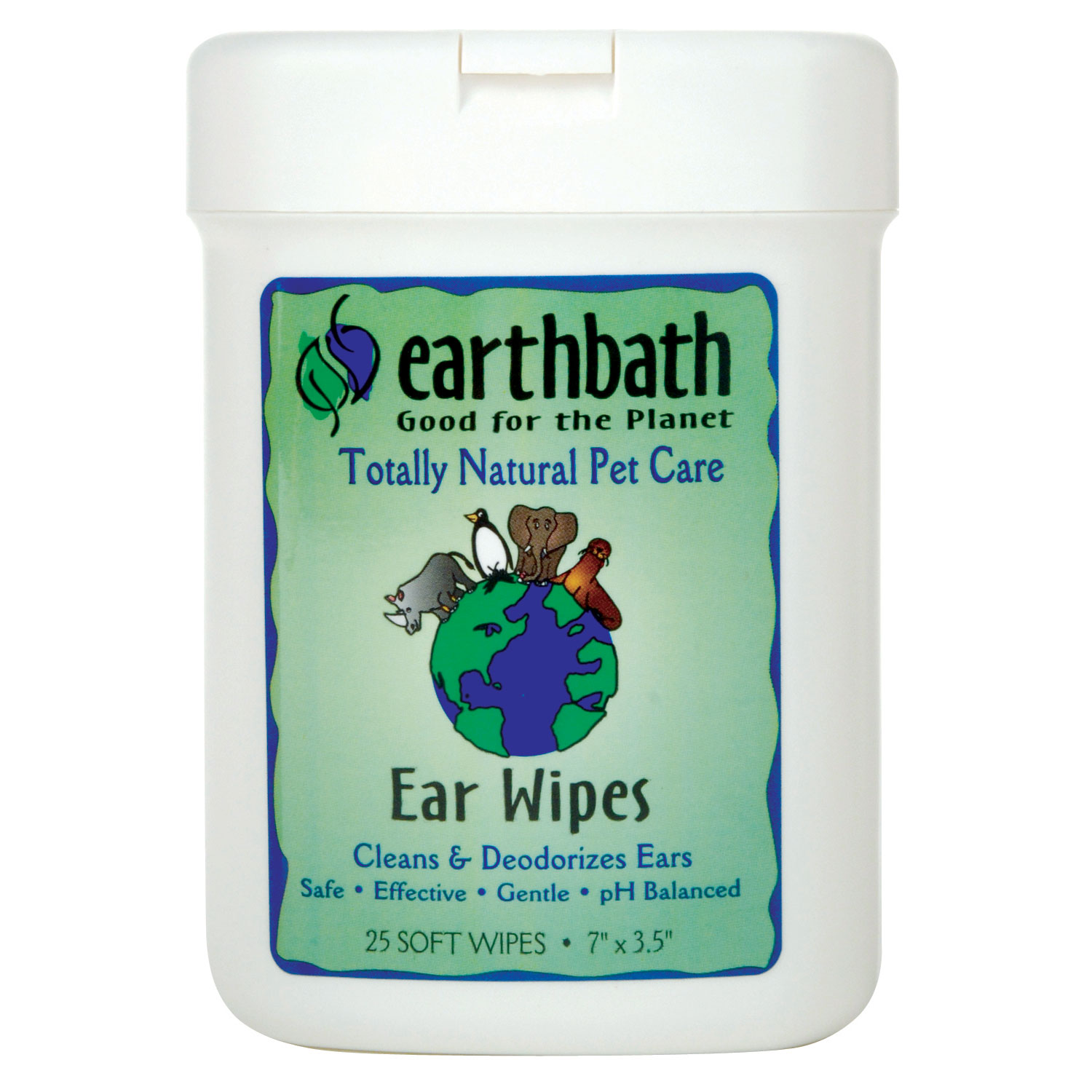 Earth Bath Ear Wipes Fragrance Free 25pcs