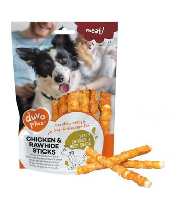 Duvo+ Meat Chicken & Rawhide Sticks Small 100g