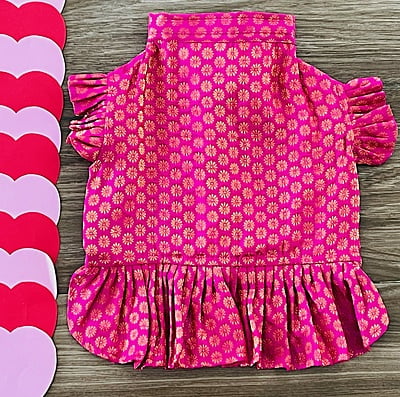 PINK PHULJARI DRESS