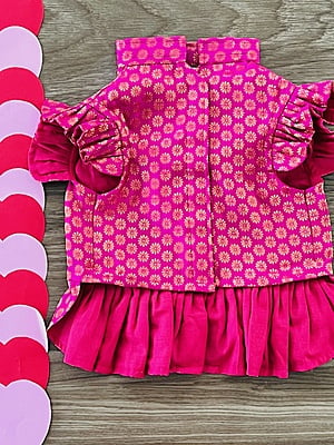 PINK PHULJARI DRESS