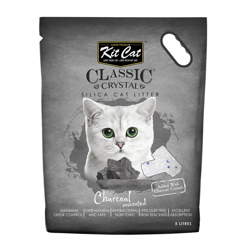 Kit Cat Classic Crystal Cat Litter – Charcoal Unscented (5 Litres) Kit Cat Classic Crystal Cat Litter – Charcoal Unscented (5 Litres)