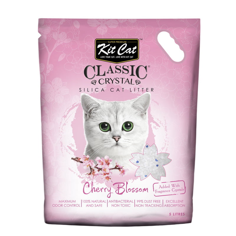 Kit Cat Classic Crystal Cat Litter – Cherry Blossom (5 Litres) Kit Cat Classic Crystal Cat Litter – Cherry Blossom (5 Litres)