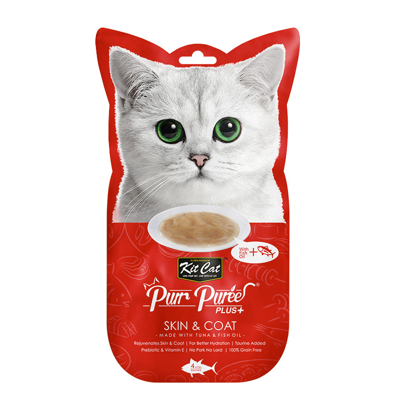 Kit Cat Purr Puree Plus+ Tuna & Fish Oil (Skin & Coat)