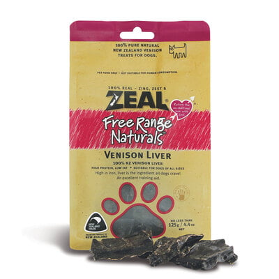 Zeal Venison Liver (125g) Dog Treat