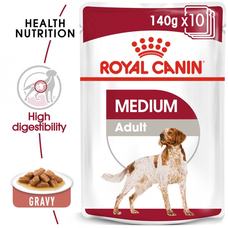 Royal Canin Wet Food SHN Medium Adult 10x140G Royal Canin Wet Food SHN Medium Adult 10x140G