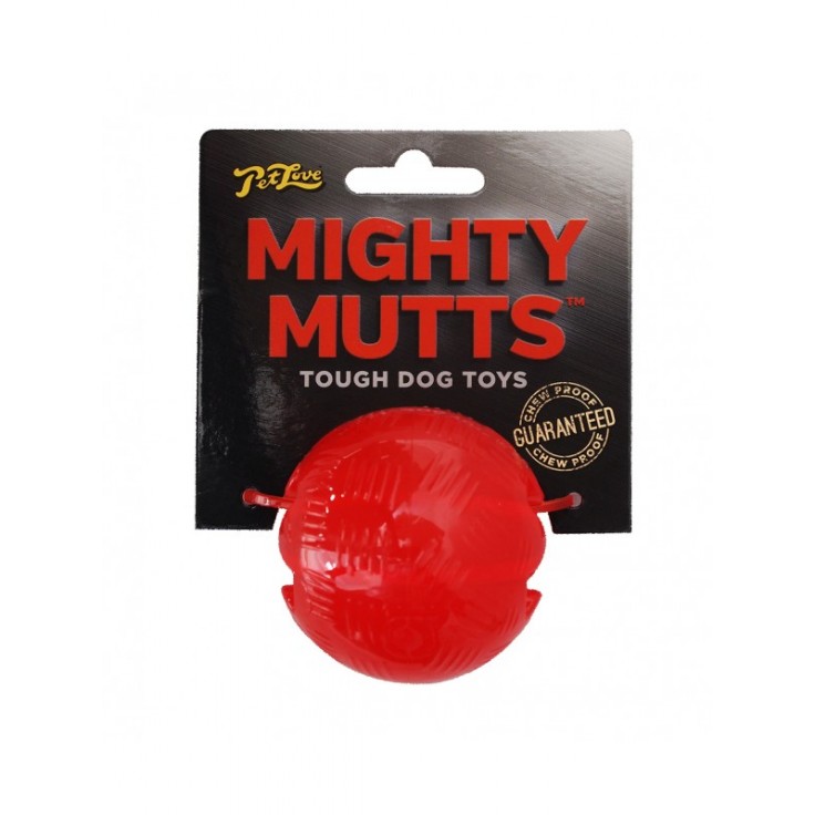 MIKKI MIGHTY MUTTS RUBBER BALL - LARGE