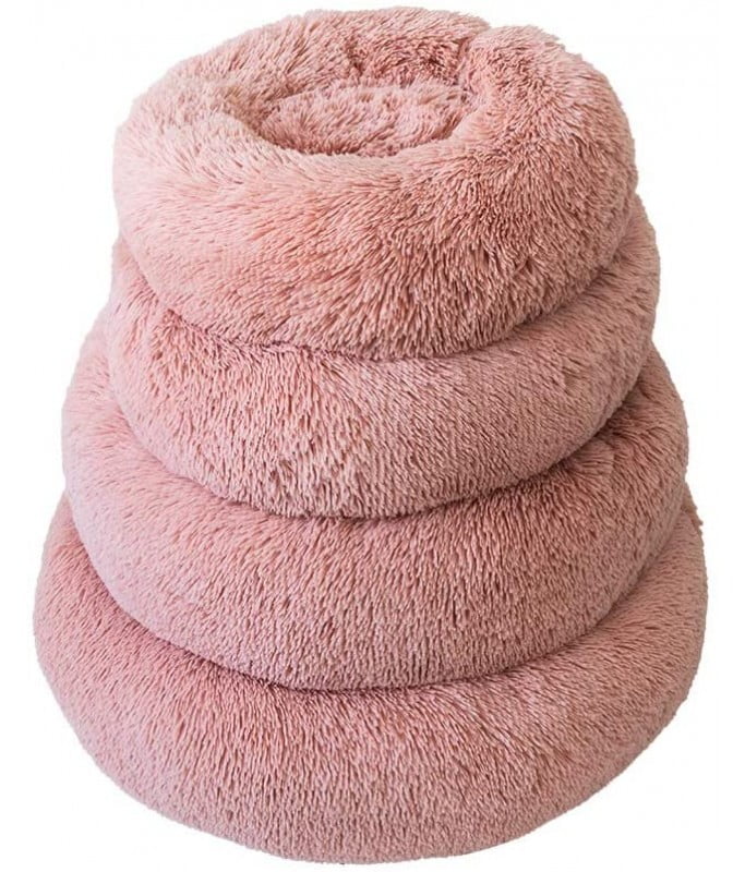 Pado Pet Fluffy Donut Cushion - Pink L