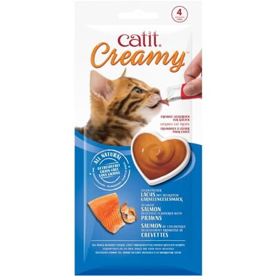 CATIT CREAMY LICKABLE TREATS - SALMON & PRAWNS