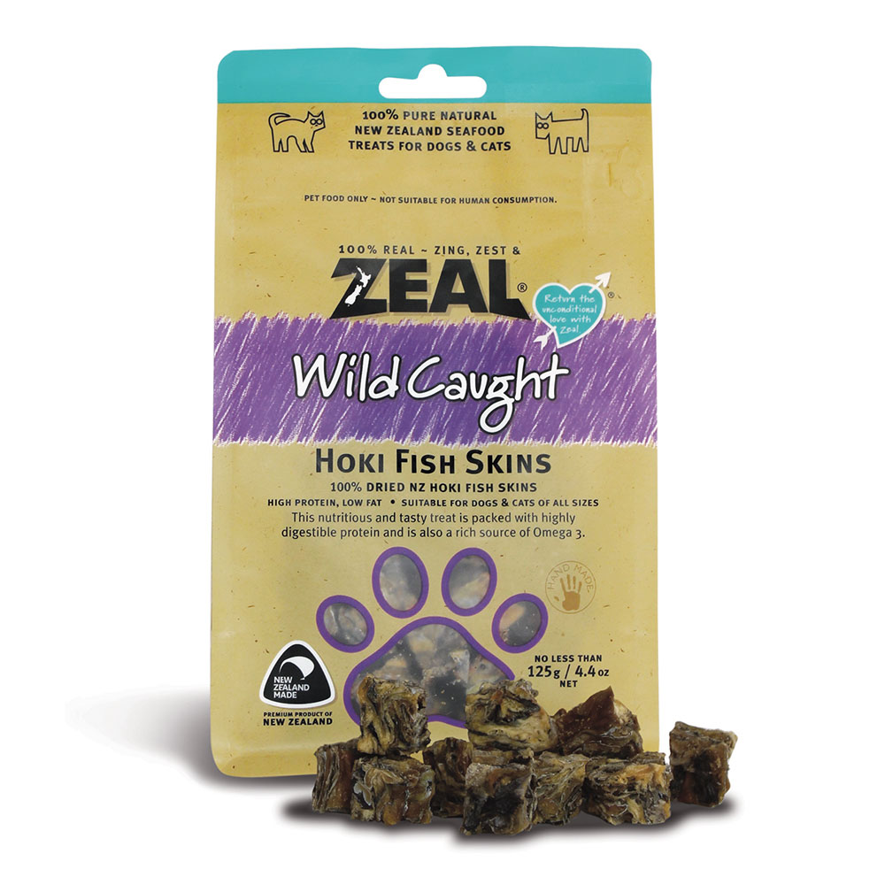 Zeal Hoki Fish Skins 125G(Dog Treat)