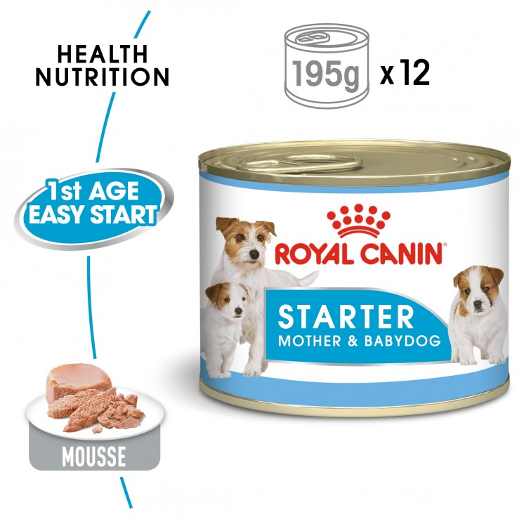 Royal Canin Canine Health Nutrition Starter Mousse(cans) 12x195G